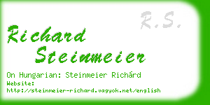 richard steinmeier business card